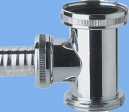 Abfluss-Zwischenst�ck 1 1/4" verchromt mit Schlauchanschlu� 90�