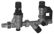Sicherheitsgruppe 1/2" 6 bar mit Druckminderer f�r Warmwasserspeicher