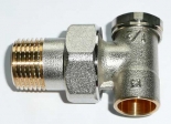 Heizk�rper - Verschraubung 1/2" x 15mm Eck, absperrbar mit L�tanschlu�