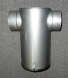 Edelstahl-Abgas-Schalld�mpfer  130mm  T-Form