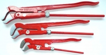 Eckrohrzangen, VBW mit S - Maul - Set bestehend aus je 1 Stck. - 1" - 1 1/2" - 2"