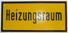 Hinweisschild "Heizungsraum"
