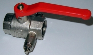 Kugelhahn mit Hebel mit vollem Durchgang mit Innengewinde 1/2" und Entleerung