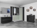 Kinedo Kpl.-Dusche Kinemagic Design für Badewannenaustausch, Eck-Ausführung halbhoch mit Tür Kinedo Kpl.-Dusche Kinemagic Design für Badewannenaustausch, Eck-Ausführung halbhoch mit Tür