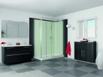 Kinedo Kpl.-Dusche Kinemagic Design für Badewannenaustausch, Eck-Ausführung hoch mit offenem Einstieg Kinedo Kpl.-Dusche Kinemagic Design für Badewannenaustausch, Eck-Ausführung hoch mit offenem Einstieg