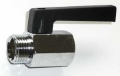 Mini-Kugelhahn mit langem Hebel 1/8" Innen- und Au�engewinde