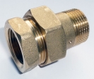 Messing Verschraubung 1/2'' flach dichtend