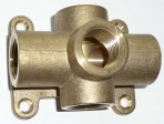 Messing Verteiler mit 5 Anschl�ssen 1/2"