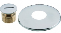 Blindstopfen 3/8" mit Rosette, verchromt
