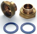 Pumpenverschraubung Messing, 28mm L�tanschlu� mit 1�'' �berwurmutter