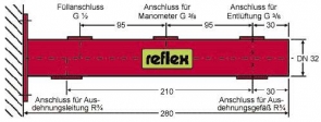 Reflex Wandhalterung f�r Ausdehnungsgef��e