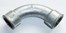 Temperguss Fitting Bogen, lang  1/4" IG verzinkt  Nr. 2