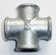 Temperguss Fitting Kreuzt�ck 1/4'' IG verzinkt  Nr. 180