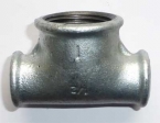 Temperguss Fitting T-St�ck, reduziert 3/8''x1/2''x3/8''IG verzinkt  Nr. 130R