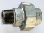 Temperguss Fitting Verschraubung, flach dichtend 3/8'' IG-AG verzinkt  Nr. 331
