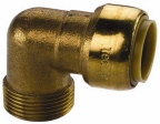 Übergangswinkel 90° 15mmx1/2" AG - Steckfitting für Kupferrohr Übergangswinkel 90° 15mmx1/2" AG - Steckfitting für Kupferrohr