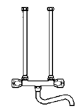 Zweigriff-Druckarmatur, Waschtisch/Sp�le<br>f�r �bertischanschlu�