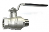 Edelstahl-Kugelhahn mit Hebel mit 1/4" Innengewinde und Au�engewinde