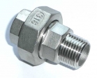Edelstahl Verschraubung 1/4" IG / AG  flach- dichtend
