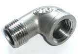 Edelstahl Winkel 1/8" IG / AG