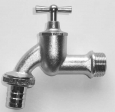 Auslaufventil 1/2" matt verchromt