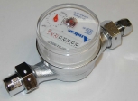 Waschtisch-Kaltwasserz�hler Qn 1,5 - 1/2" mit 3/4" AG,  Baul�nge 80 mm