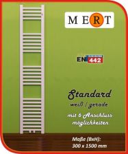 MERT Standard Badheizk�rper gerade 300x1500mm