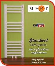 MERT Standard Badheizk�rper gerade 300x800mm