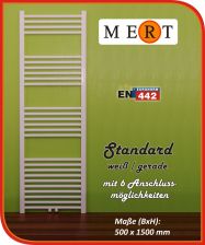 MERT Standard Badheizk�rper gerade 500x1500mm