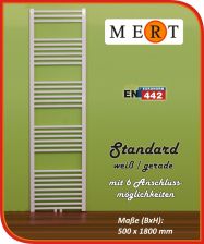 MERT Standard Badheizk�rper gerade 500x1800mm