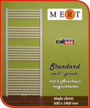 MERT Standard Badheizk�rper gerade 600x1400mm