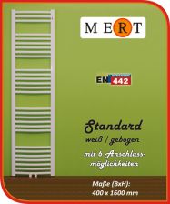 MERT Standard Badheizk�rper gebogen 400x1600mm