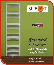 MERT Standard Badheizk�rper gebogen 500x1800mm