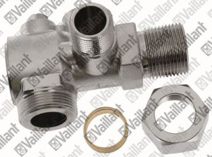 Vaillant Wartungshahn f�r Heizkreisanschlu� 3/4'', Unterputz mit Sicherheitsventilanschlu�