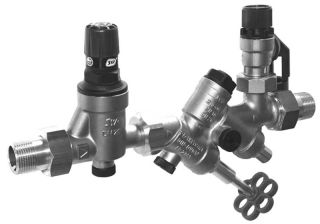 Sicherheitsgruppe 3/4'' 6 bar mit Druckminderer f�r Warmwasserspeicher