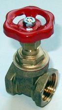 Muffenschieber aus Pressmessing  1/2''