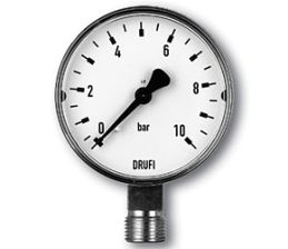 Syr Manometer 1/4'' mit senkrechtem Anschlu�  0-10bar