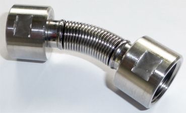 Flexibler Anschlu� f�r Heizk�rper aus Edelstahlflexwellrohr mit Innengewinde