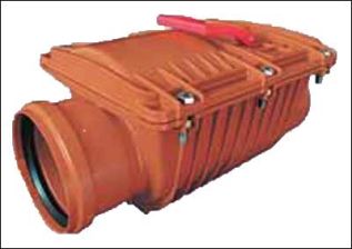 R�ckstau-Doppelverschluss 110 mm Durchgangsform