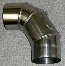 Edelstahl-Abgasrohrbogen  130mm