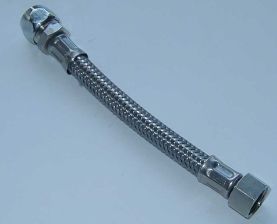 Flex. Schlauch 150mm  mit Quetschverschraubung 10mm x �berwurf 3/8''