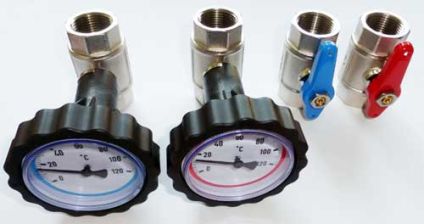Kugelhahn-Anschlu�set f�r Easyflow-Fresh ohne Zirkulation