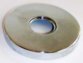 Gewinderosette d=80mm Messing verchromt 3/4'' h=10mm