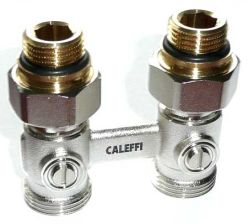 Hahnblock 1/2''x3/4'' Durchgang, f�r Zweirohrsystem