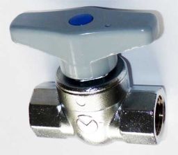 TECO Kugelhahn mit Fl�gelgriff mit Innengewinde 1/2'' matt verchromt