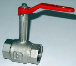 Kugelhahn mit Hebel und Spindelverl�ngerung - mit vollem Durchgang mit Innengewinde 1/2''
