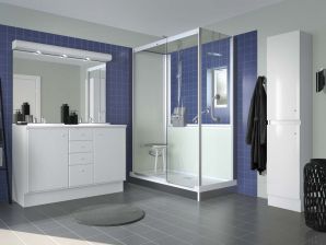 Kinedo Kpl.-Dusche Kinemagic Royal f�r Badewannenaustausch, Eck-Ausf�hrung niedrig mit offenem Einstieg