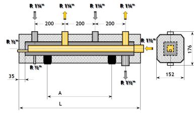 Heizkreisverteiler bis 5 m�/h Typ HVM SU f�r 2 Heizkreise