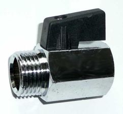 Mini-Kugelhahn mit kurzem Hebel 1/8'' Innen- und Au�engewinde