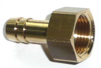 Messing Gewindet�lle 6mm mit Innengewinde  1/8''